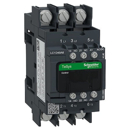 Schneider Electric LC1D40A6KUE - Te Sys CTR3 P40 A AC3 NO+NC100-250 V ACDC LUGS
