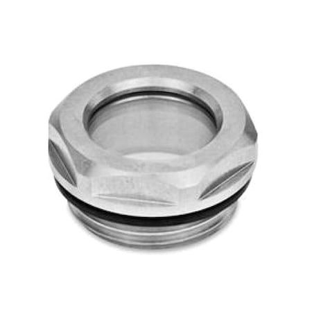 Jw Winco 743.4-14-G1/2-B - Sight Glass,SS,23 mm Hex Thick