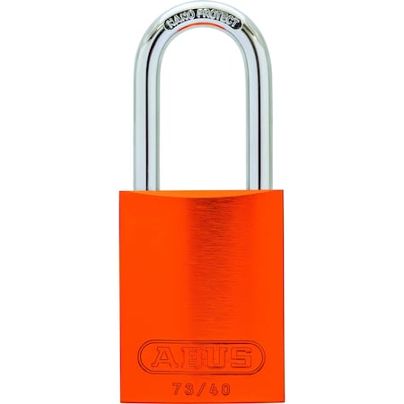 Abus 67753 - Lockout Padlock, Keyed Different, Aluminum, Orange, 1 3/4 in Shackle Height, 1 1/2 in Body Width
