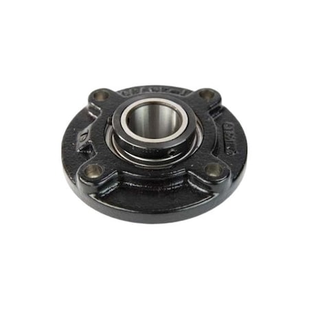 Timken RFC1 1/4S - 4 Holes, Circular Housing, Flange Mount Bearing, Radial Ball, 1-1/4 in Dia, Cast Iron, Concentric Locking Collar