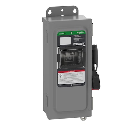 Schneider Electric VH361NAWKGL - Safety Switch, Fusible, 3 PST, Three Phase, NEMA 12, Indoor, Steel