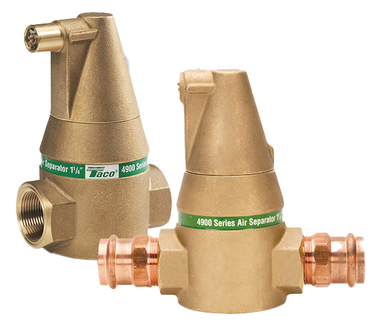 Taco 49-150C-2 1-1/2 inch sweat bronze air separator for hydronic systems