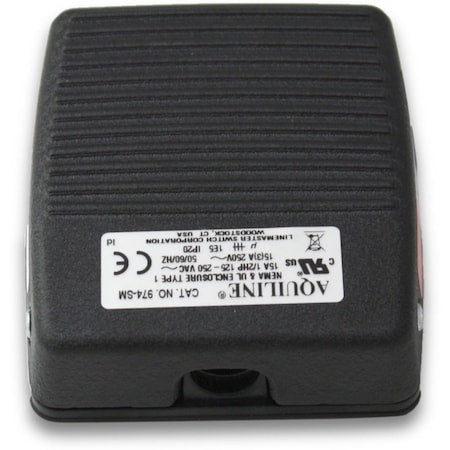 Linemaster 974-SM - Aquiline Metal Dpdt Momentary Black