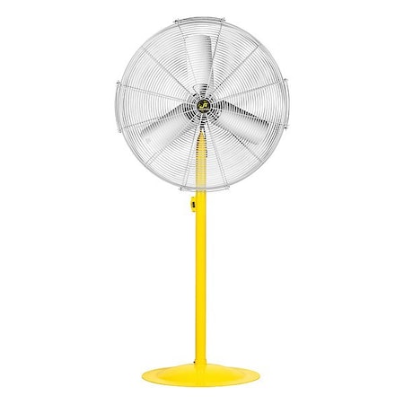 Jan Fan JF-PF20-DCS-S - Circulating Fan,20in Dia,Silver,Hardwired