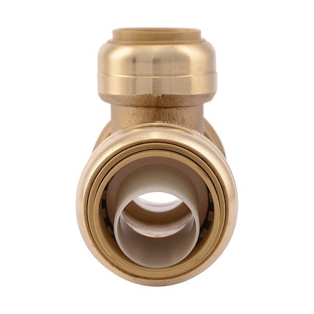 Sharkbite U416LF - Reducing Tee, 1 in x 1 in x 3/4 in Tube Size, DZR Brass, Brass