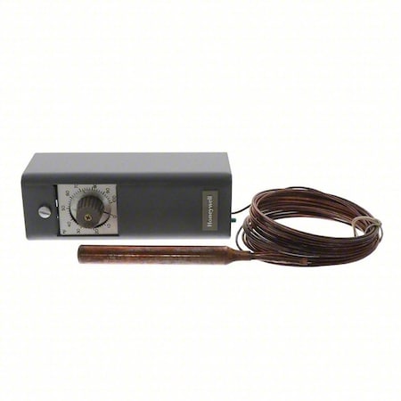 Honeywell T678A1015/U - Line Voltage Mechanical Thermostat, Heat or Cool, 55 to 125 F, Exposed Dial, 120 to 277 V AC, 1 C, 1 H