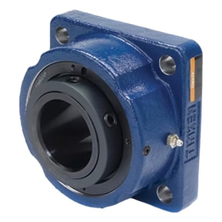 Timken QAF15A212ST - 4 Holes, Square Housing, Flange Mount Bearing, Spherical Roller, 2-3/4 in Dia, Steel, Concentric Locking Collar
