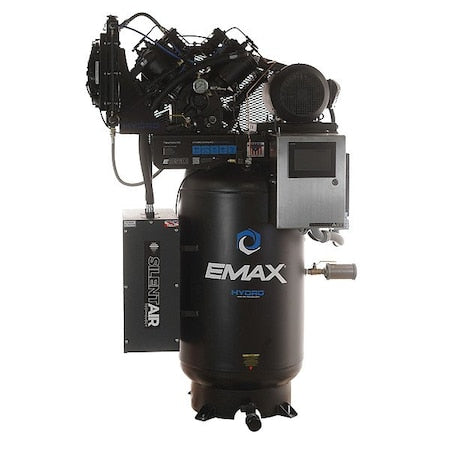 Emax EVW10V080V3-460 - Electric Air Compressor,Vertical,38 cfm