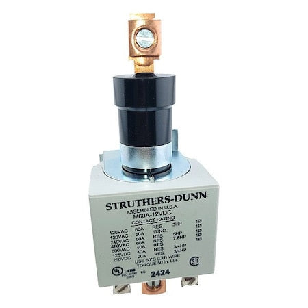 Struthers-Dunn M60A-12VDC - Mercury Displacement Contactor,1 NO,12 VDC
