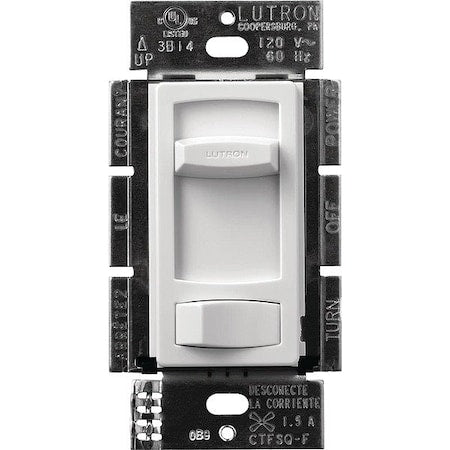 Lutron CTFSQ-F-WH - Fan Control, Slide, Rocker, 1.5 Amp, White