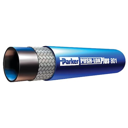 Parker 8010101-8-8-8B-72-BLU - Blue Air Hose 1/2" brass 6 FT L