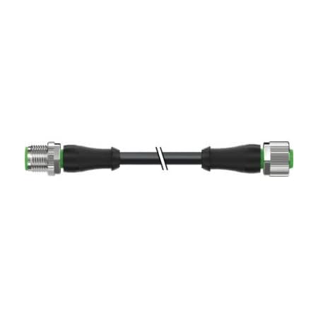 Murrelektronik 7000-40021-6340060 - Cordset,Straight,M12,Black,22 AWG,4 A