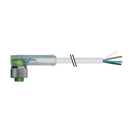Murrelektronik 7000-12421-2140300 - Cordset,Right Angle,M12,Gray,22 AWG,4 A