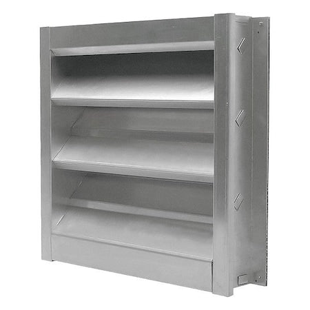 Dayton 4FZF4 - Louver,Wall Opening 24 x 24 In,Aluminum
