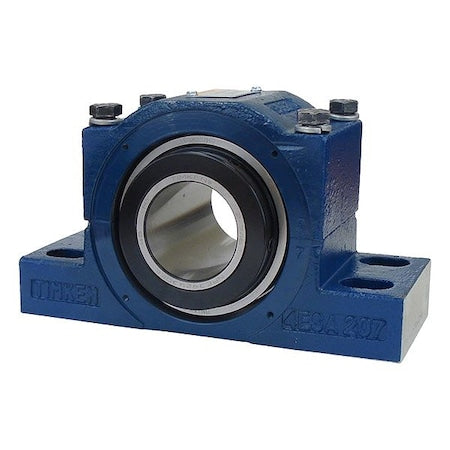 Timken ESA-4BF-TRB-1 7/16 - 4 Holes, Square Housing, Flange Mount Bearing, Tapered Roller, 1-7/16 in Dia, Steel, Concentric Locking Collar