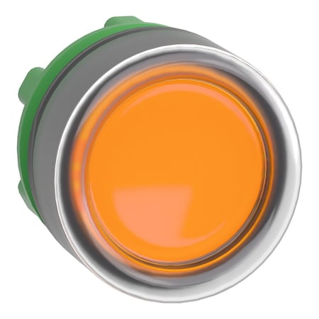 Schneider Electric ZB5AW553 - Push Button Operator, Flush, Momentary Action, Push Release, Illuminated, Orange