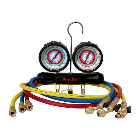 Pro-Set MT2A7P5 - Manifold Gauge,Aluminum,2.5 psi,SAE