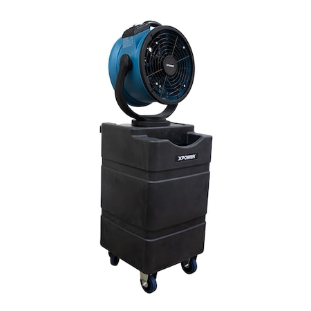 Xpower FM-88WK2 - FM-88 WK2 Oscillating Portable 3 Speed Outdoor Cooling Misting Fan