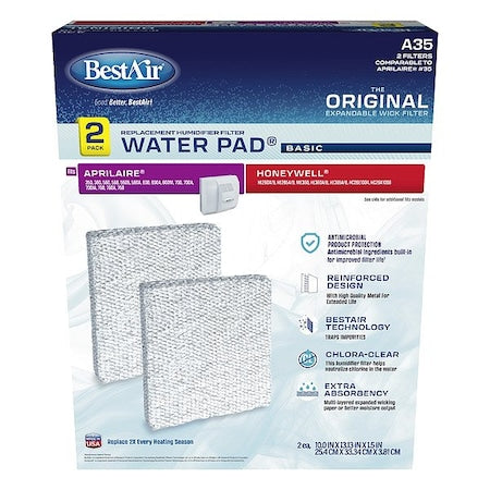 Bestair A35-2PK-PDQ-3 - Humidifier Pad,13 1/8 in L,PK2
