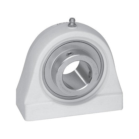 Iptci SUCTPA206-18 - Pillow Block Bearing, Polymer Housing Material, Set Screw, Ball, 1-1/8 in Dia, Stainless Steel Insert Material