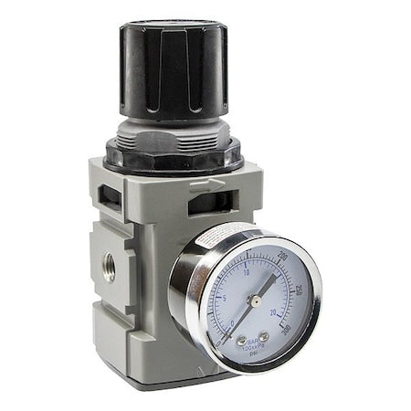 Wilkerson R18-02-G0G0B - Regulator,Aluminum,5 3/8" H,2 3/8" W