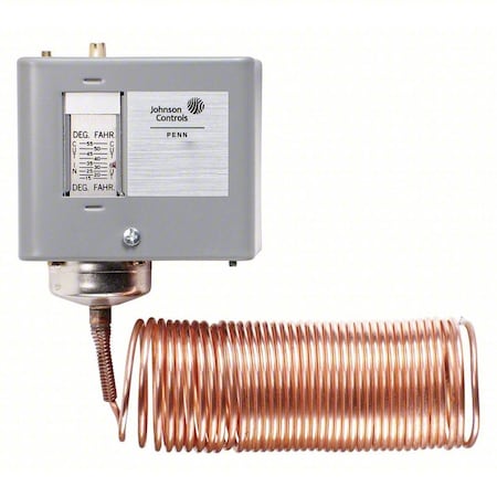 Johnson Controls A70HA-2C - Line Voltage Mechanical Thermostat, Heat or Cool, 35 to 80 F, Screwdriver, 120 to 600 V AC, 1 C, 1 H