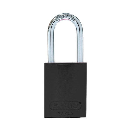 Abus 67750 - Lockout Padlock, Keyed Different, Aluminum, Black, 1 3/4 in Shackle Height, 1 1/2 in Body Width