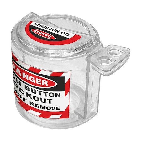 Zing 7663 - Push Button Lockout Base,Clear,2.3 in H