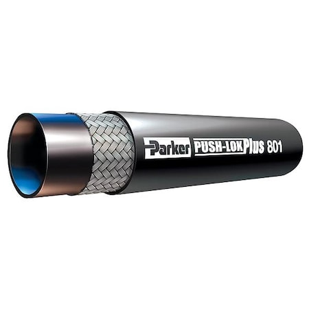 Parker 801-4-BLK-025 - Hydraulic Hose,1/4" I.D,25 ft. L