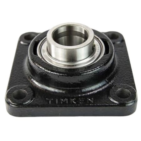 Timken YCJ 30 SGT - 4 Holes, Square Housing, Flange Mount Bearing, Radial Ball, 30 mm Dia, Cast Iron, Set Screw