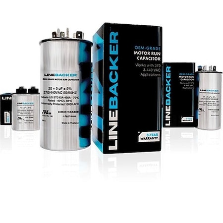 Supco LCR90X440R - Motor Run Capacitor,Steel,2 1/2 in dia.