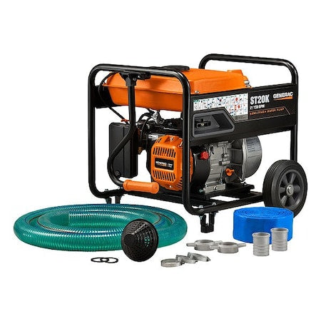 Generac ST20K - 2" Semi-Trash Water Pump w/Hose Wheel Kit