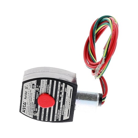 Asco EF8016G1 - Solenoid Valve, 2-Way, 2-Position, Configurable, 1/4 in Pipe Size, 24 V DC, Pull, Direct Acting, NBR