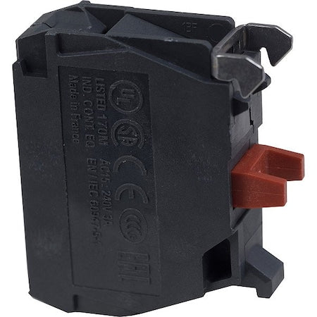 Schneider Electric ZBE102TQ - Contact Blocks,Black,22 mm Connection