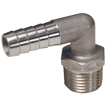Dixon 1290806SS - Barbed Hose Fitting,Hose ID 1/2",NPT