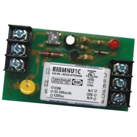 Functional Devices-Rib RIBMNU1C - Track Mount Relay,15 A,SPDT