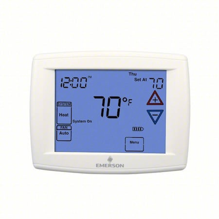 White-Rodgers 01F97 1277 - Blue Series 12 Touchscreen Thermostats, 7, 5-1-1 Programs, 1 H, 1 C, 24 VAC