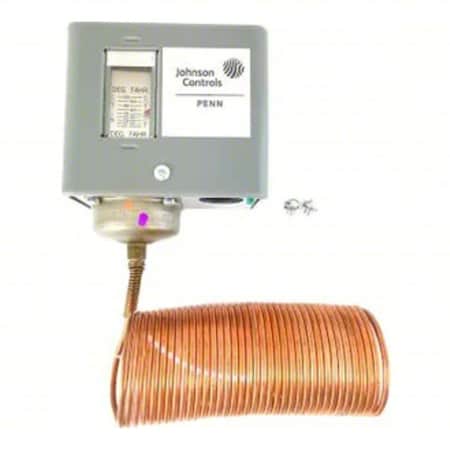Johnson Controls A70GA-1C - Line Voltage Mechanical Thermostat,Heat or Cool,15-55 F, Screwdriver,120-600 V AC,Open/Close on Rise