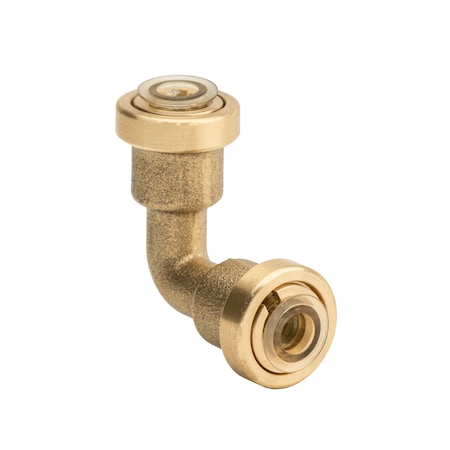 Quickfitting HV-SE-0250 - Elbow,Brass,Push-Fit1/4",Push-Fit1/4"