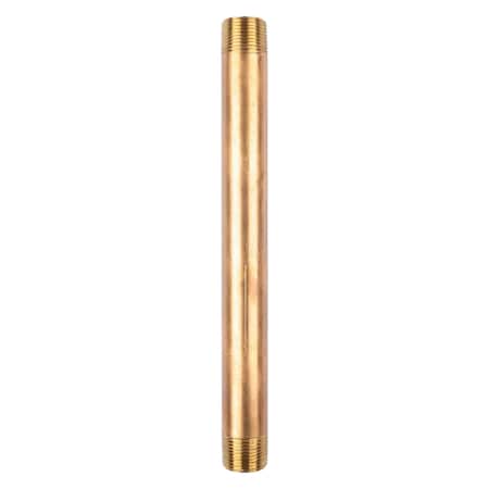 468-110 - 2" MNPT x 11" TBE Red Brass Pipe Nipple Sch 40