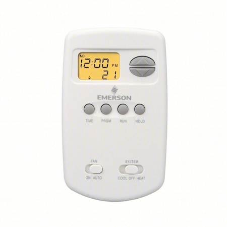White-Rodgers 01E78 151 - Thermostat, 5-2 Programs, 1 H, 1 C, Battery, 24 VAC