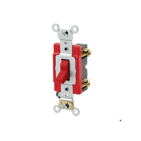 Leviton 1221-LHR - Red Toggle Switch SP 20 A120 VAC