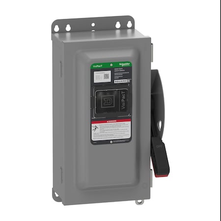 Schneider Electric VH222NAWKGL - Safety Switch, Fusible, DPST, Single Phase, NEMA 12, Indoor, Steel