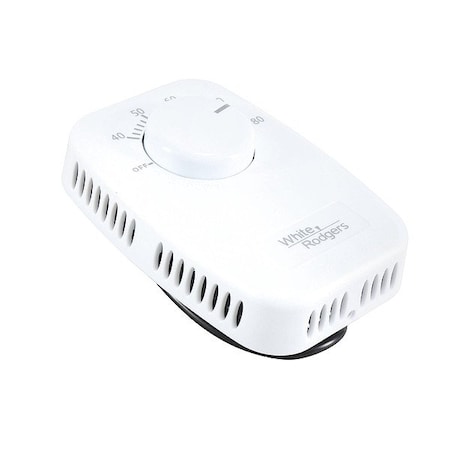 White-Rodgers 01G66-641 - Thermostat, Exposed Dial, 40-80 Degrees, White