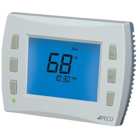 Peco TW180-1 - Fan Coil Thermostat,Digital,Push Button