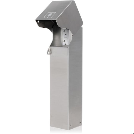 Leviton 1PF24-1S - 24.0" H, 4.89" D, 4.27" W, 3 R, 304 Stainless Steel