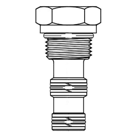 Bucher Hydraulics CPLG-10-N-25-012 - Hydraulic Cavity Plugs, 7/8''-14, 1, 2, 3, Three-Way