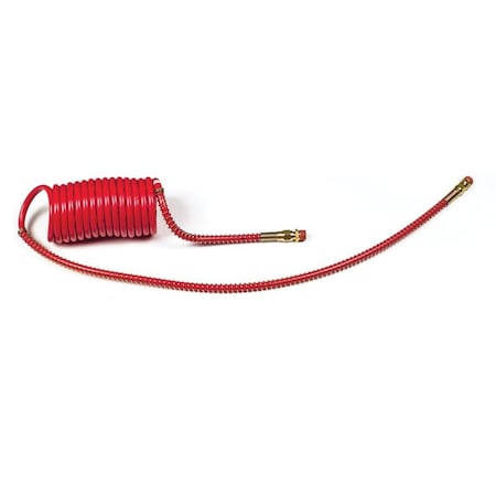 Grote 81-0015-40R - Coiled Air 15 ft. Red Single,12" Lead/4