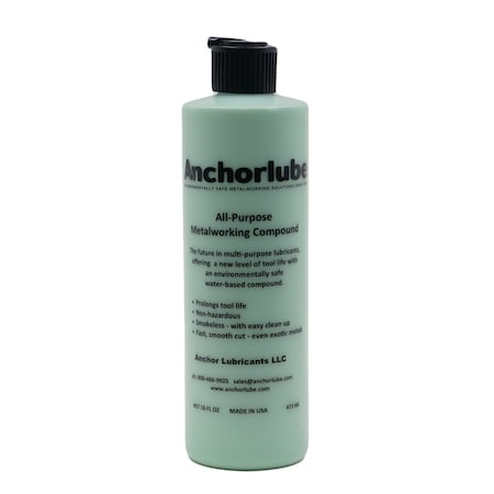 Anchorlube 3116 - Cutting Fluid, Anchorlube, 16 fl oz, Bottle, Green