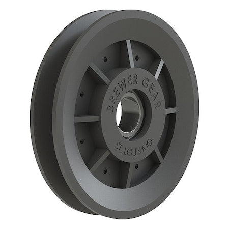 Brewer Machine & Gear BV4002 - V-Belt Idler Pulley,B,4 in OD,Nylon